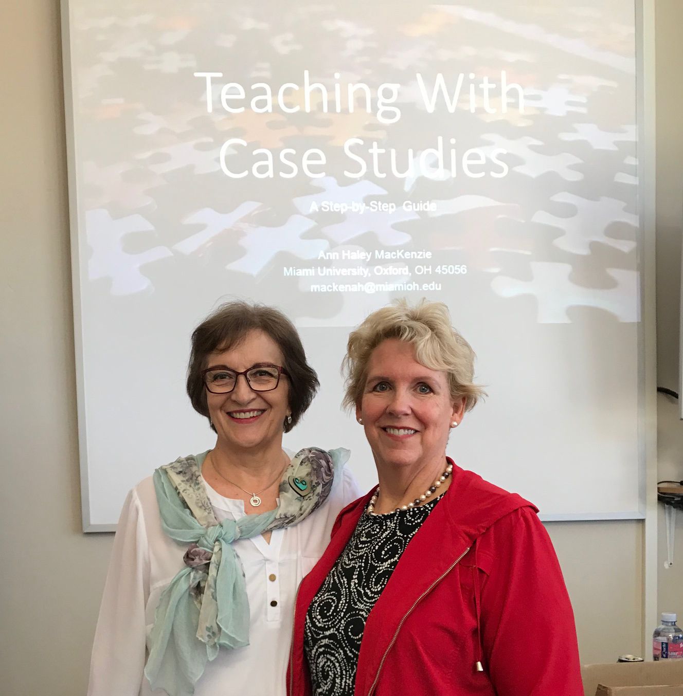Prof Marthie van der Walt with Prof Ann MacKenzie (Miami University, Ohio, USA) - 2018